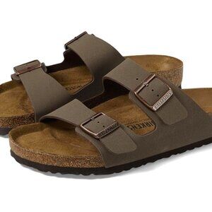 Birkenstock Arizona Birkibuc Sandals in Mocha